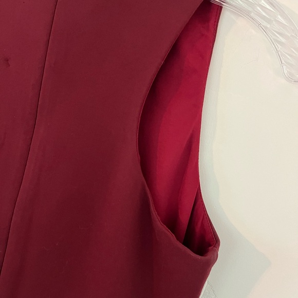 Adelyn Rae Burgundy Ponte Knit Sleeveless Career lined dress size Small - Picture 8 of 12